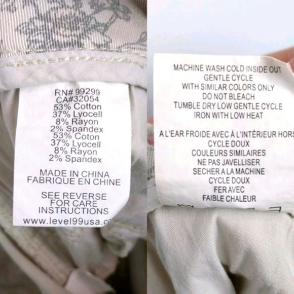 Level 99 Anthropologie Floral Print Cargo Pants 30 - Picture 7 of 8